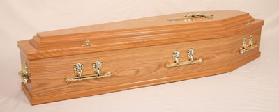 oak coffin image